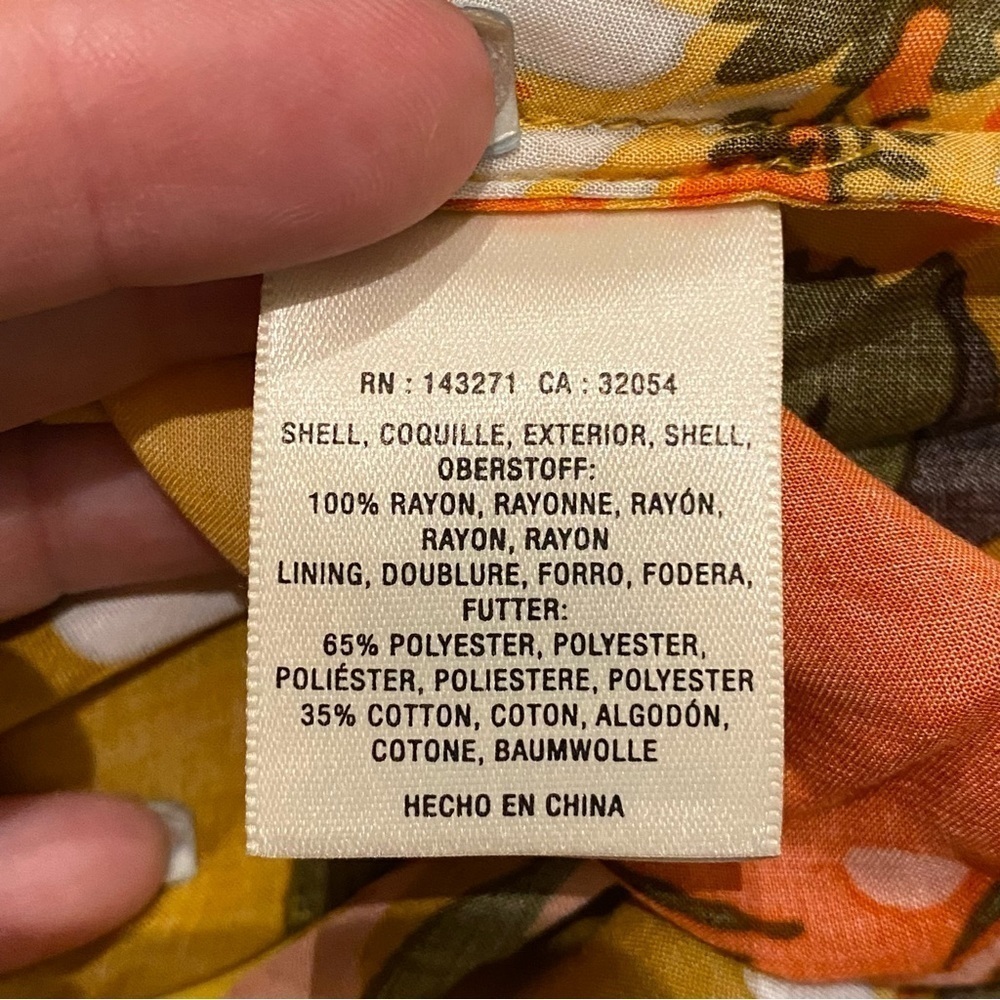 Anthropologie Wolven Mavis Tiered Midi Ruffle Floral Skirt 16190 - Picture 11 of 13